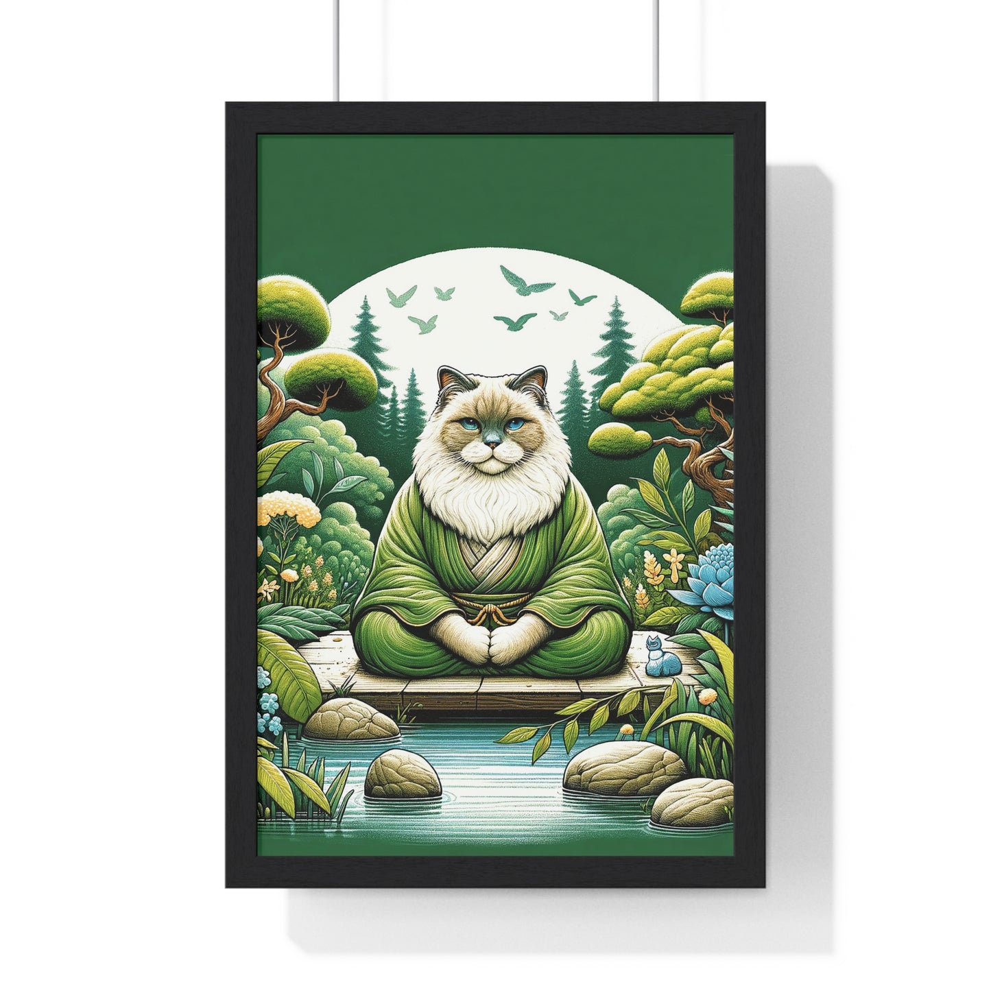 “Guru Kitty" - Framed Poster (3 Sizes)