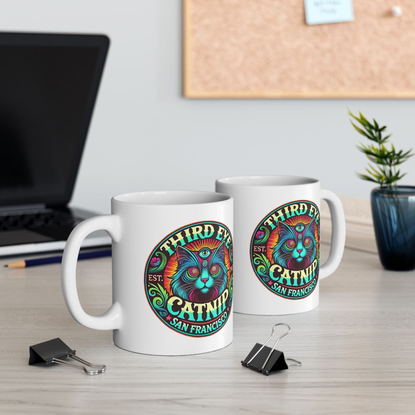 THIRD EYE CATNIP - White Mug (2 sizes)