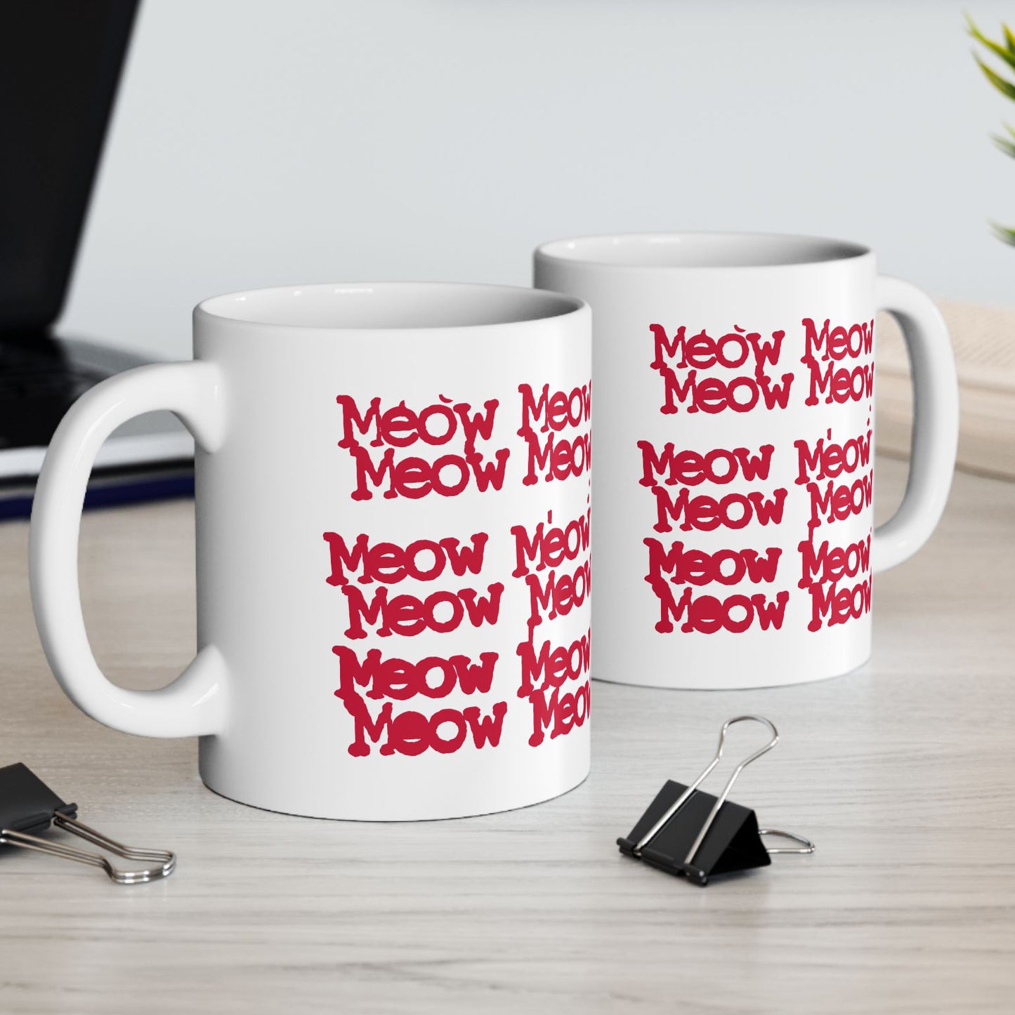 MEOW MEOW - White Mug (2 sizes)
