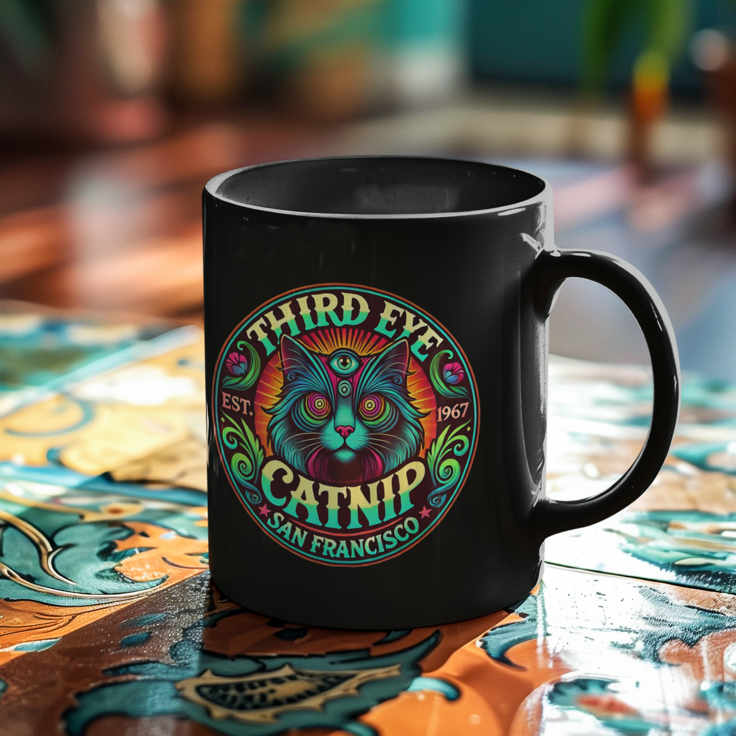 THIRD EYE CATNIP - Black Mug (2 sizes)