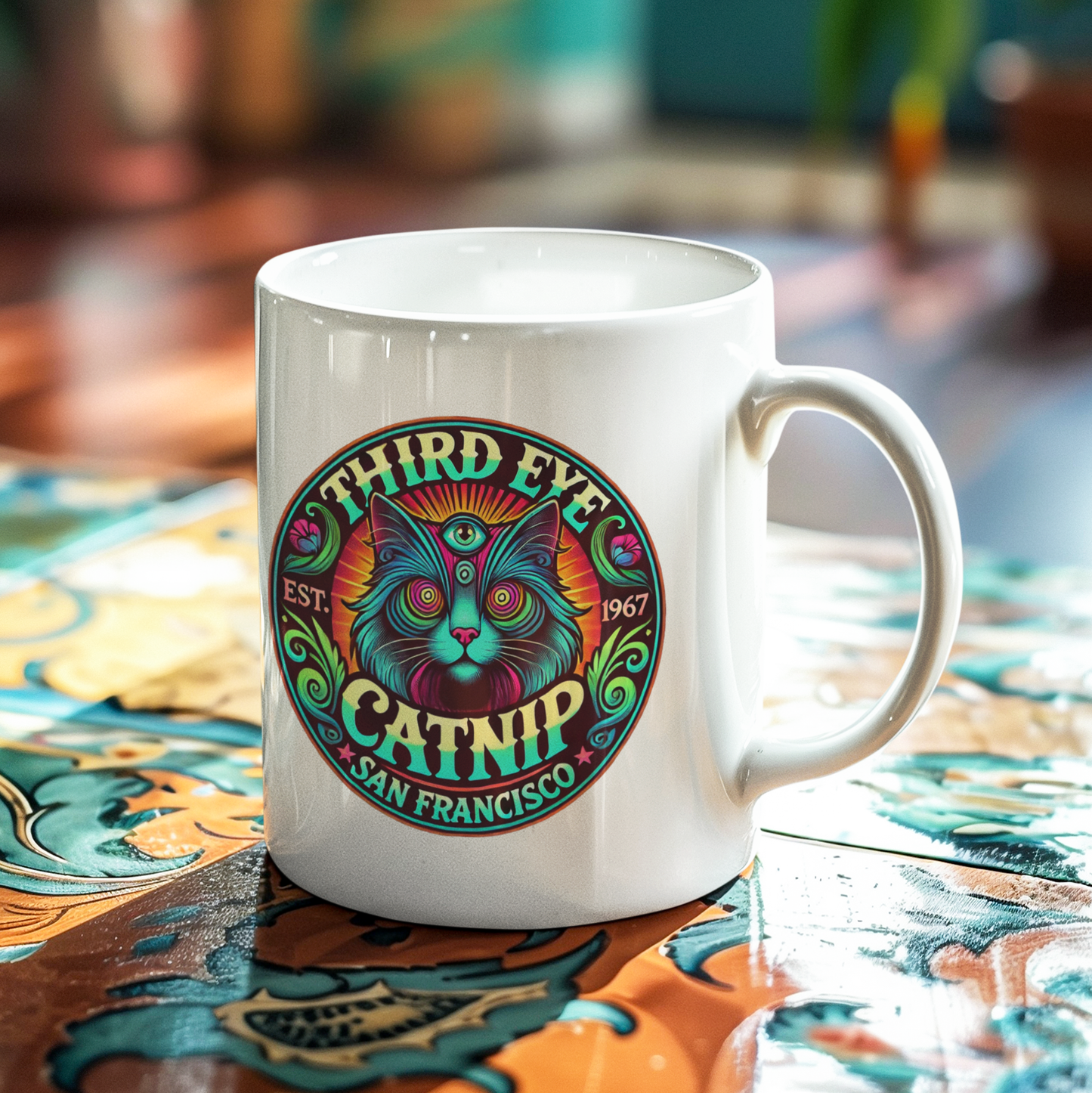 THIRD EYE CATNIP - White Mug (2 sizes)
