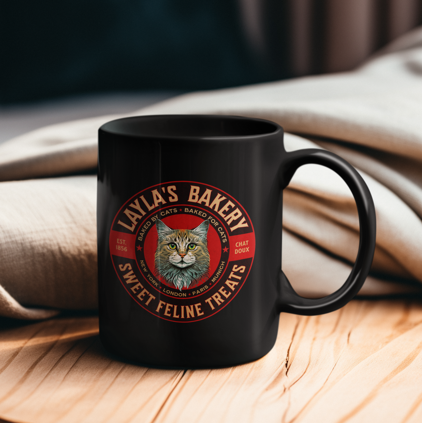 LAYLA’S BAKERY - Black Mug (2 sizes)