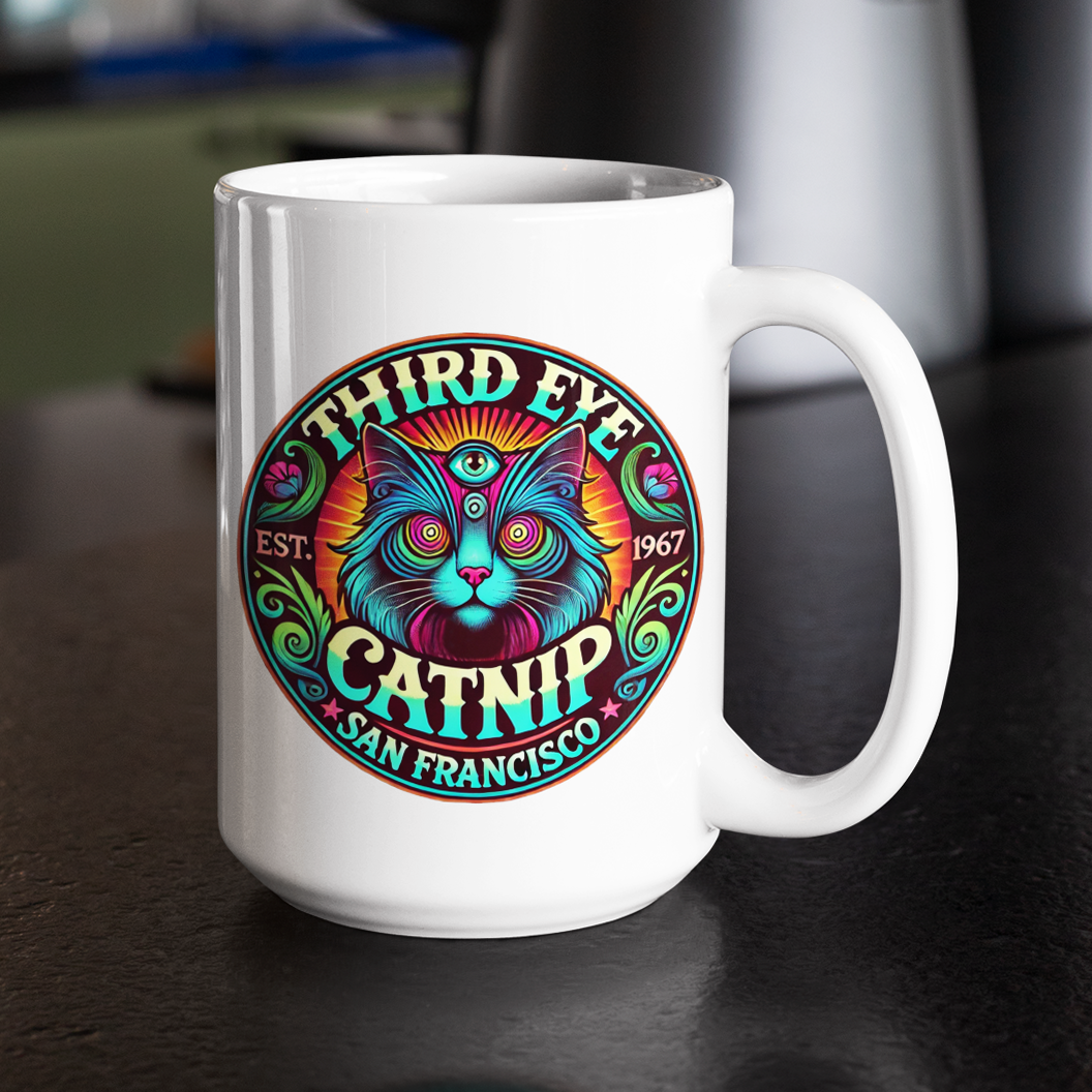 THIRD EYE CATNIP - White Mug (2 sizes)