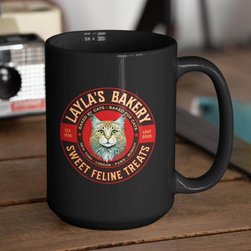 LAYLA’S BAKERY - Black Mug (2 sizes)