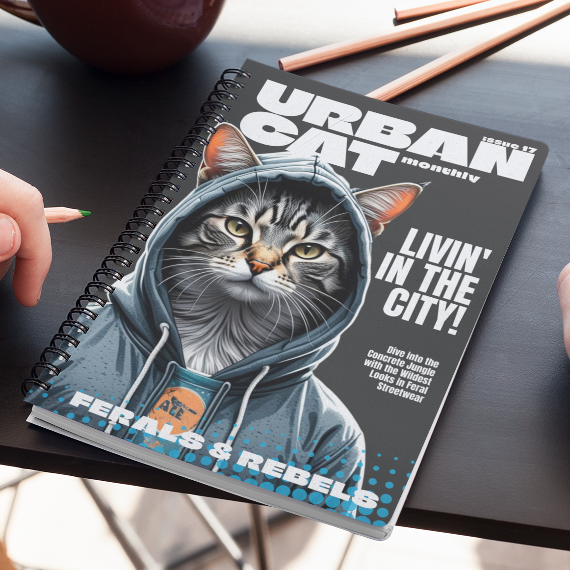 URBAN CAT - Blank Journal/Notebook