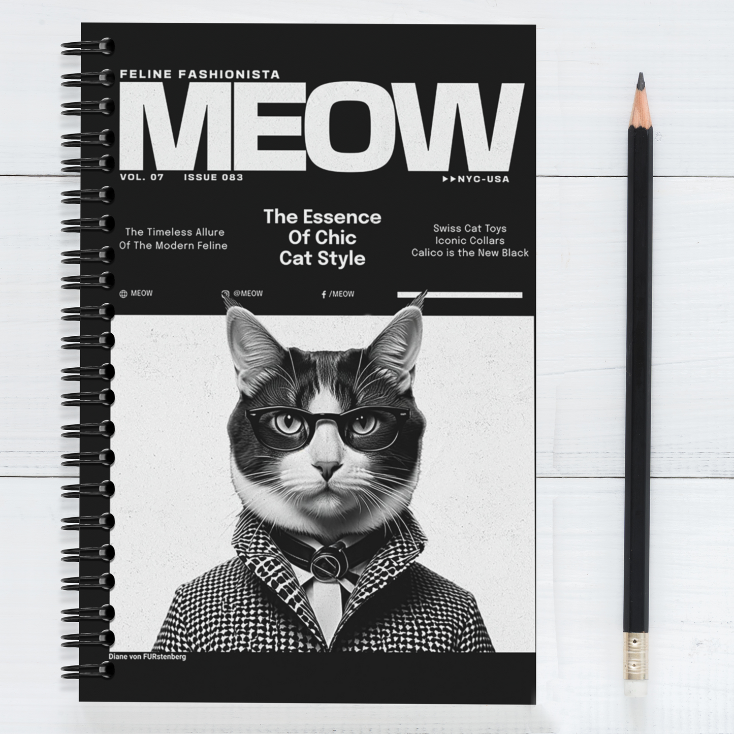 MEOW MAGAZINE - Blank Journal/Notebook