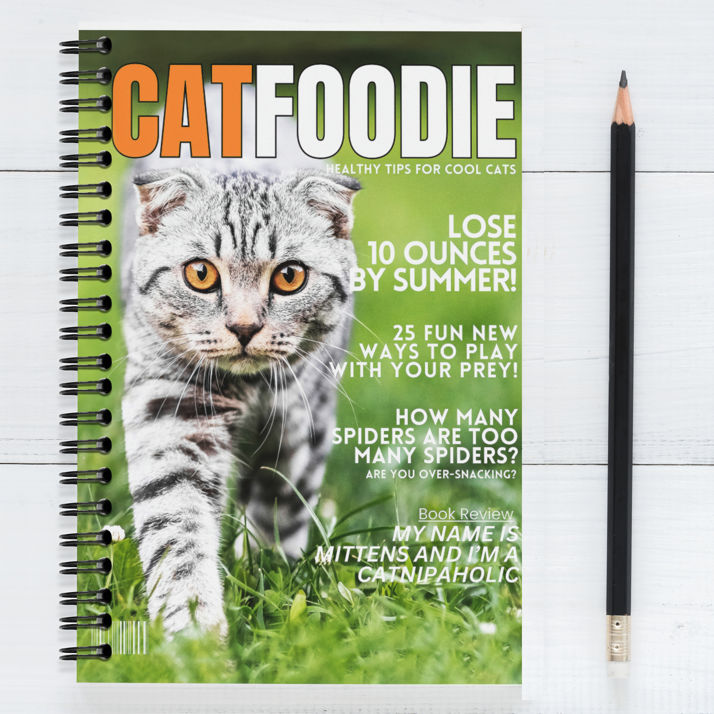 CAT FOODIE -Blank Journal/Notebook