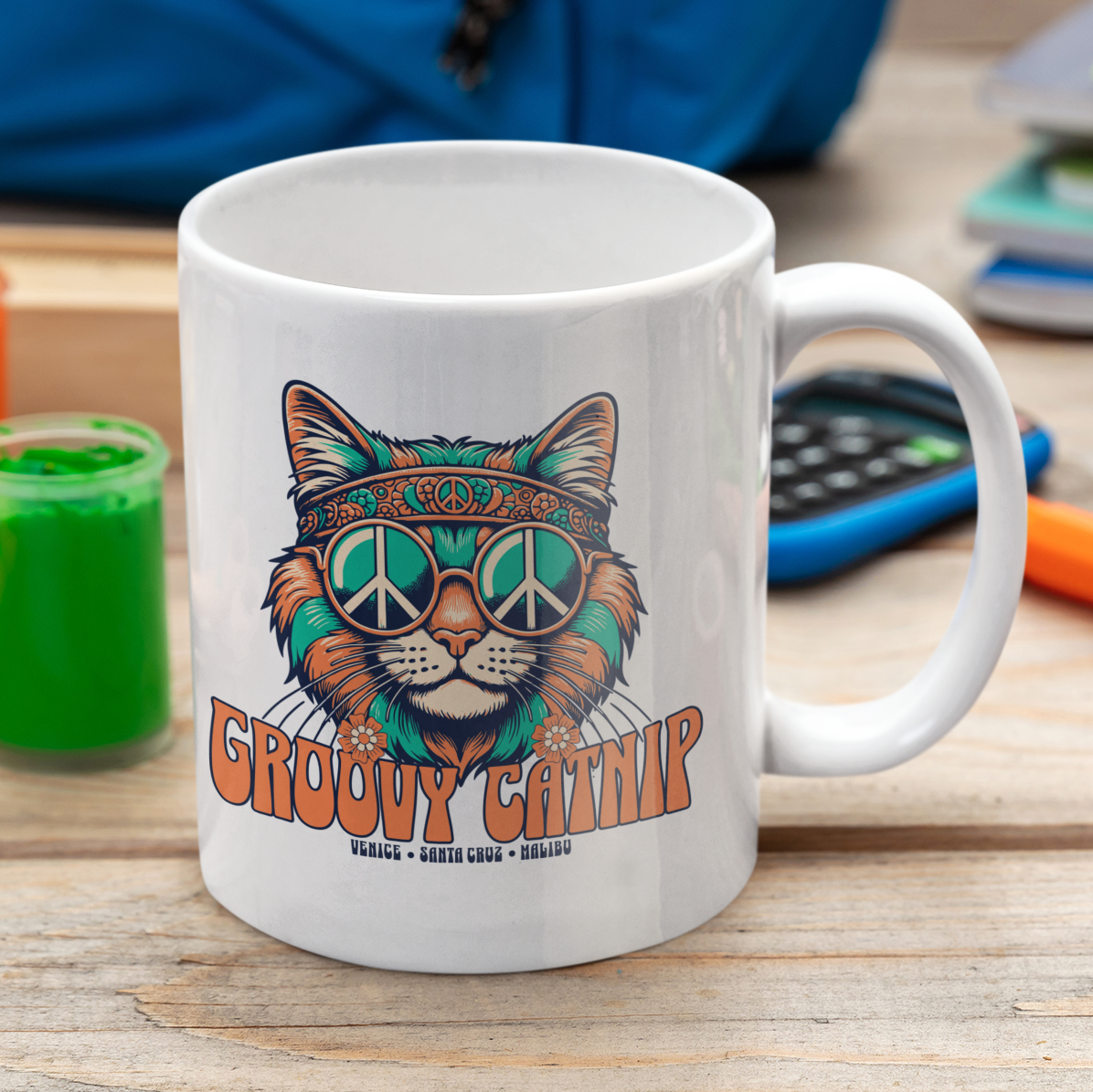 GROOVY CATNIP - White Mug (2 sizes)