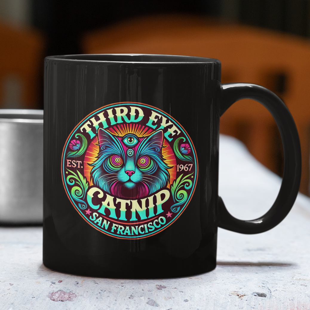 THIRD EYE CATNIP - Black Mug (2 sizes)