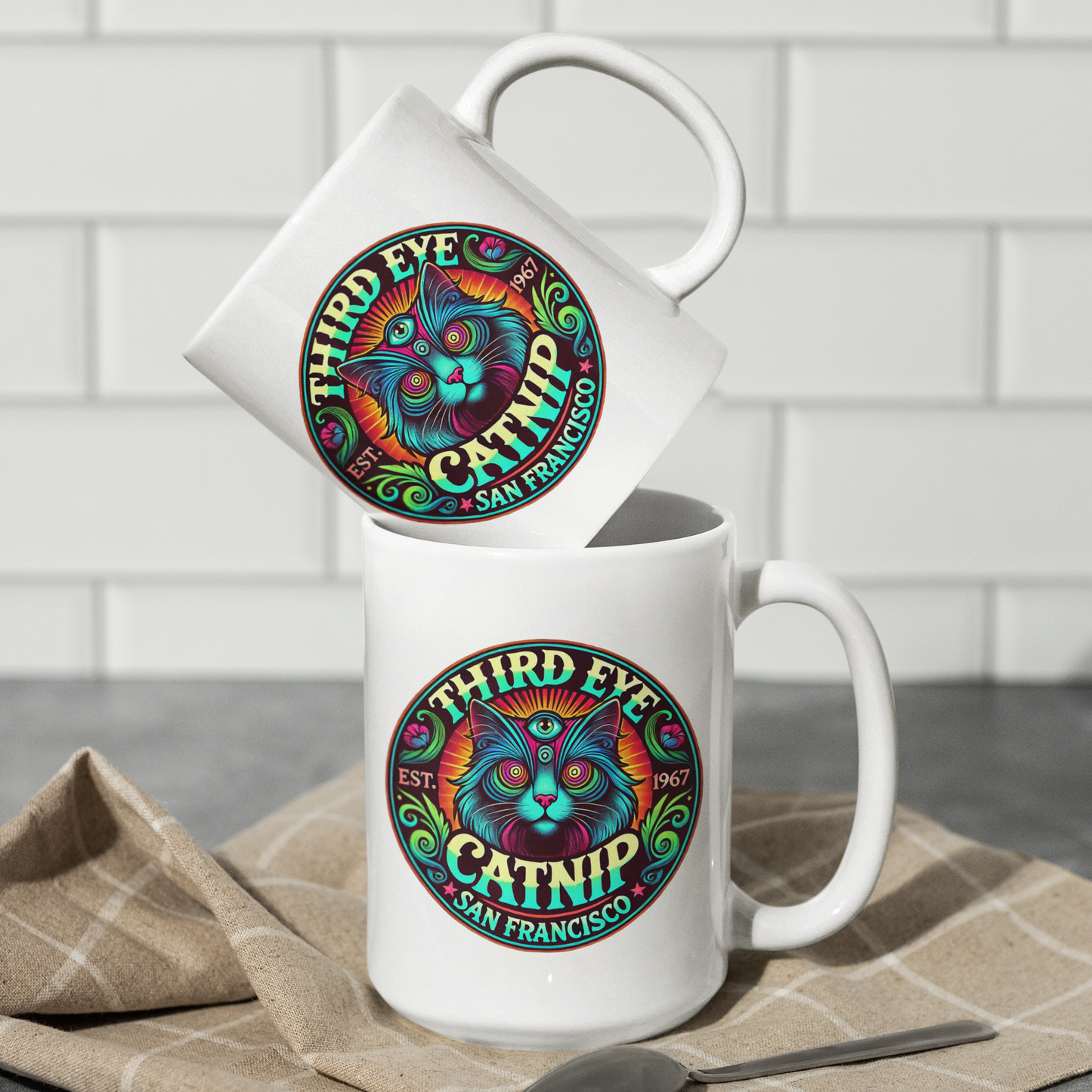 THIRD EYE CATNIP - White Mug (2 sizes)