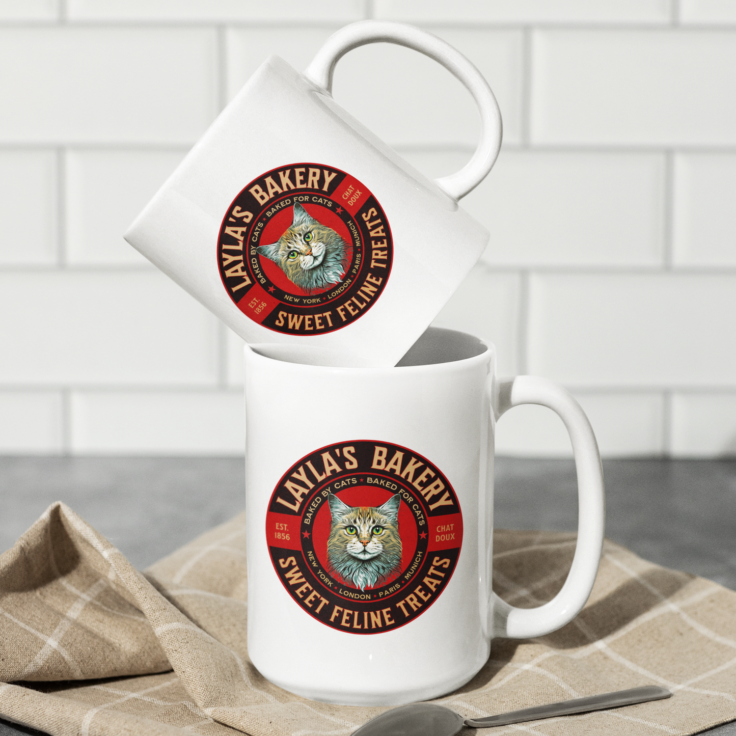 LAYLA’S BAKERY - White Mug (2 sizes)