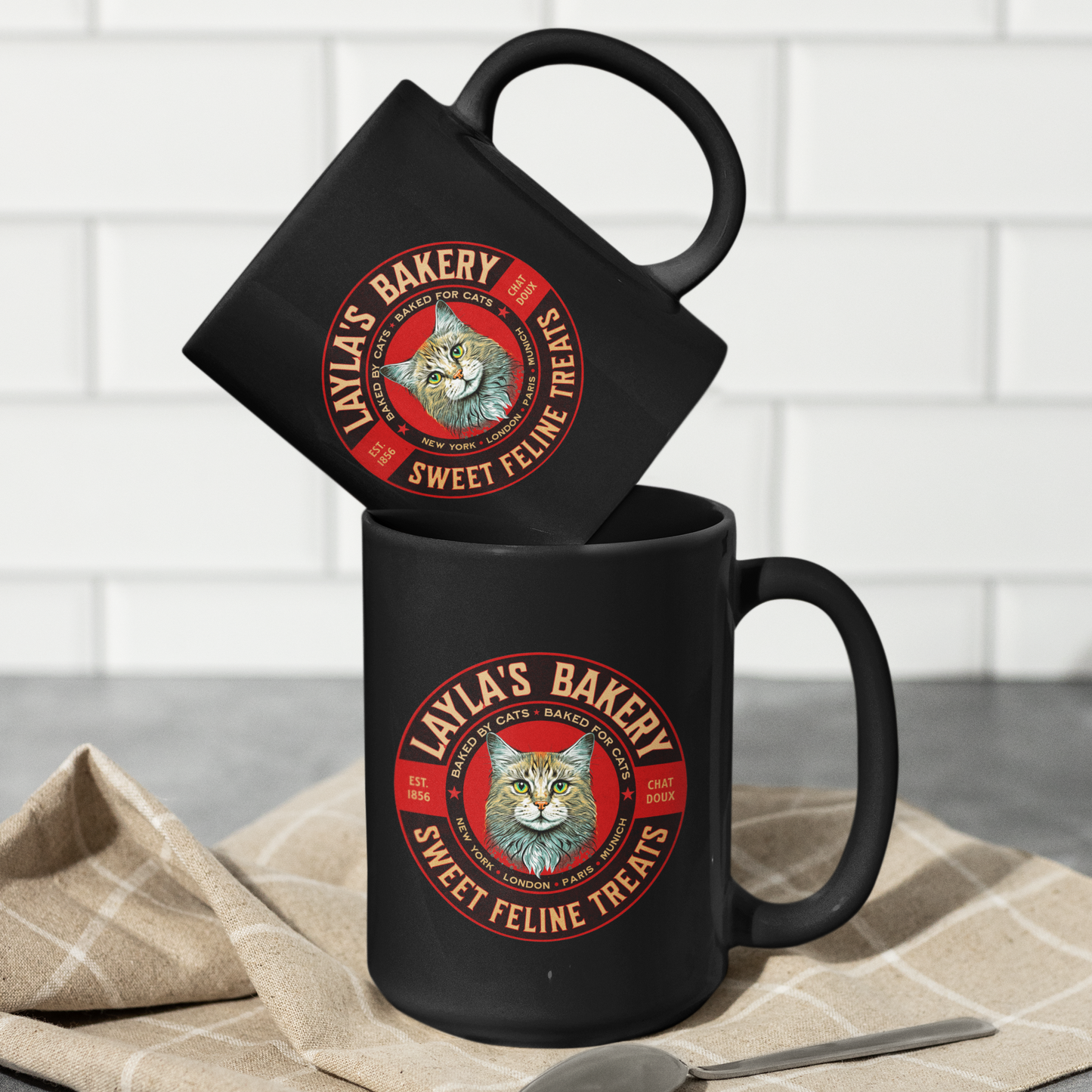 LAYLA’S BAKERY - Black Mug (2 sizes)