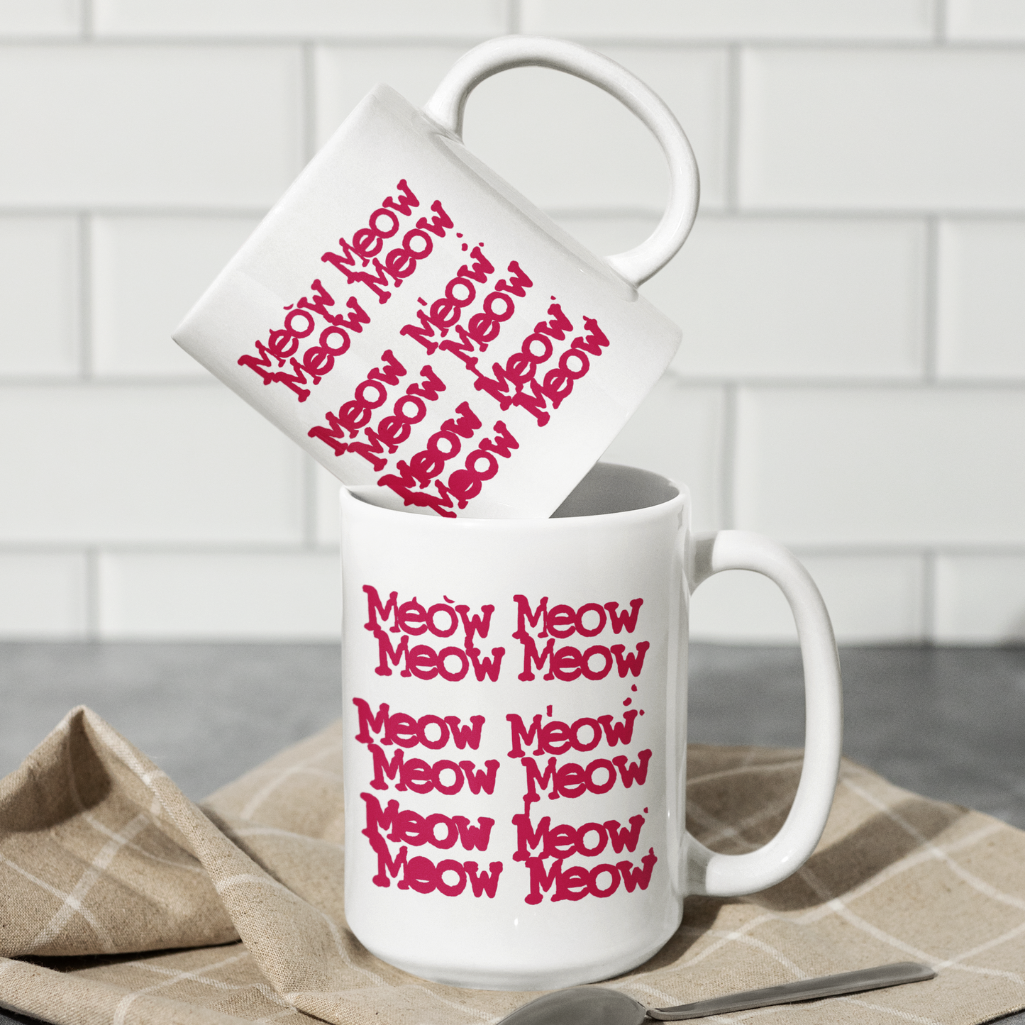 MEOW MEOW - White Mug (2 sizes)