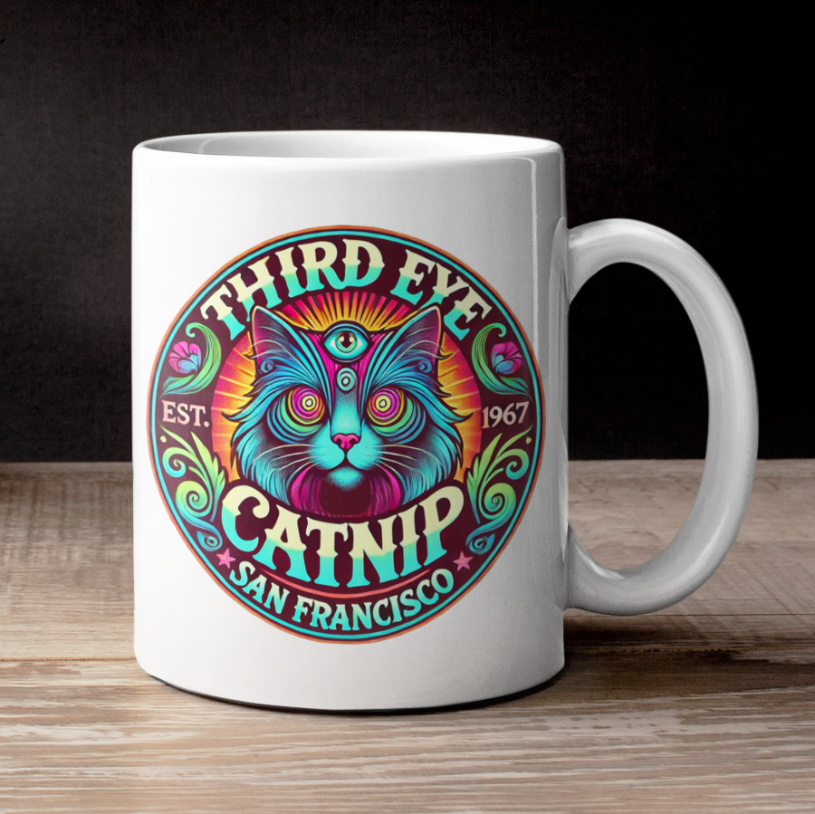 THIRD EYE CATNIP - White Mug (2 sizes)