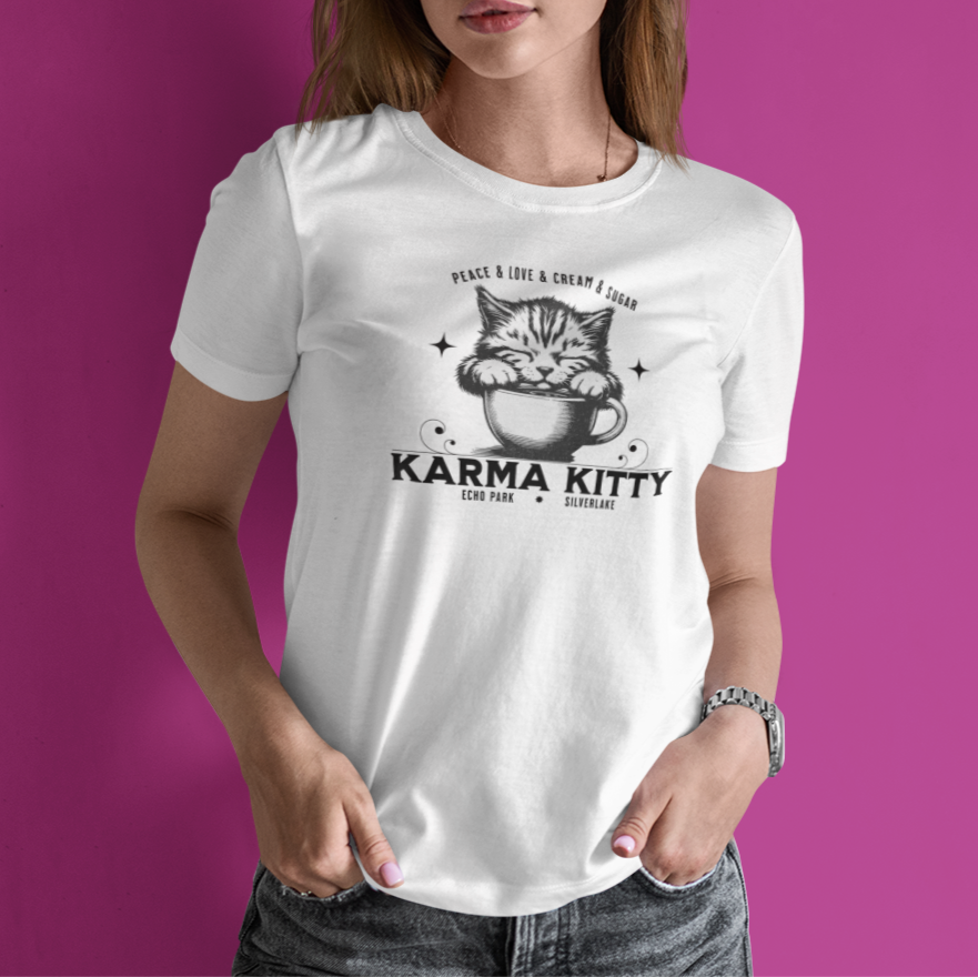 KARMA KITTY COFFEE - Ultra-Soft Unisex Tee