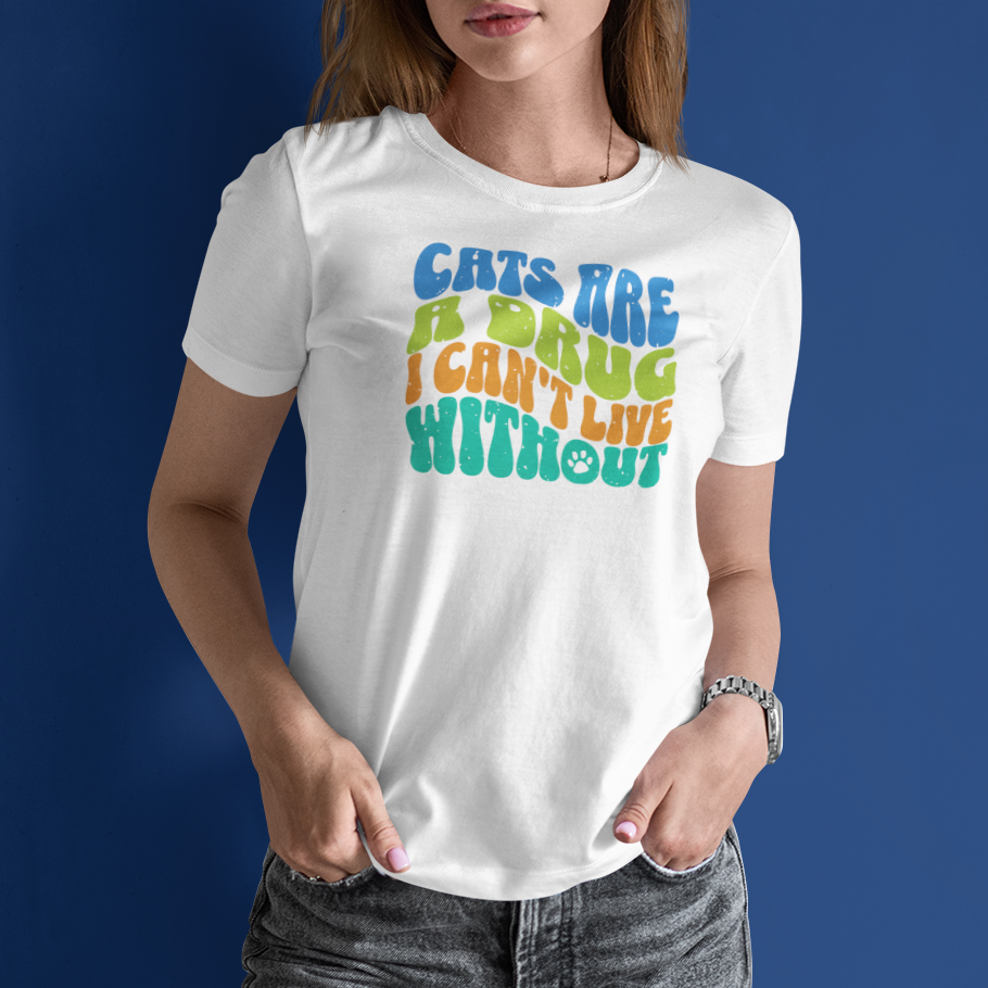 CATS ARE A DRUG - Ultra-Soft Unisex Tee