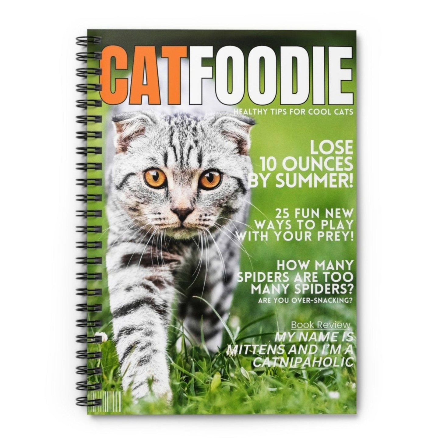 "Cat Foodie" - Lined Spiral Notebook