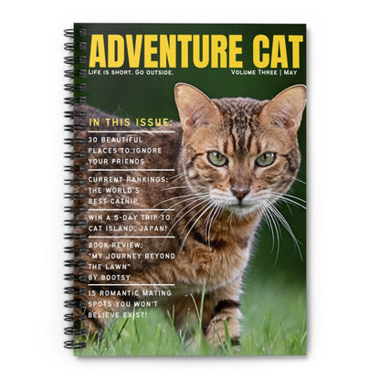 “Adventure Cat” - Lined Spiral Notebook