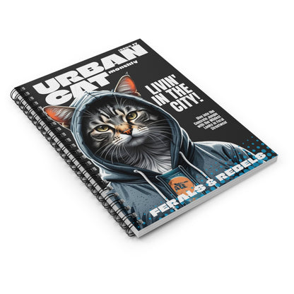 “Urban Cat” - Lined Spiral Notebook