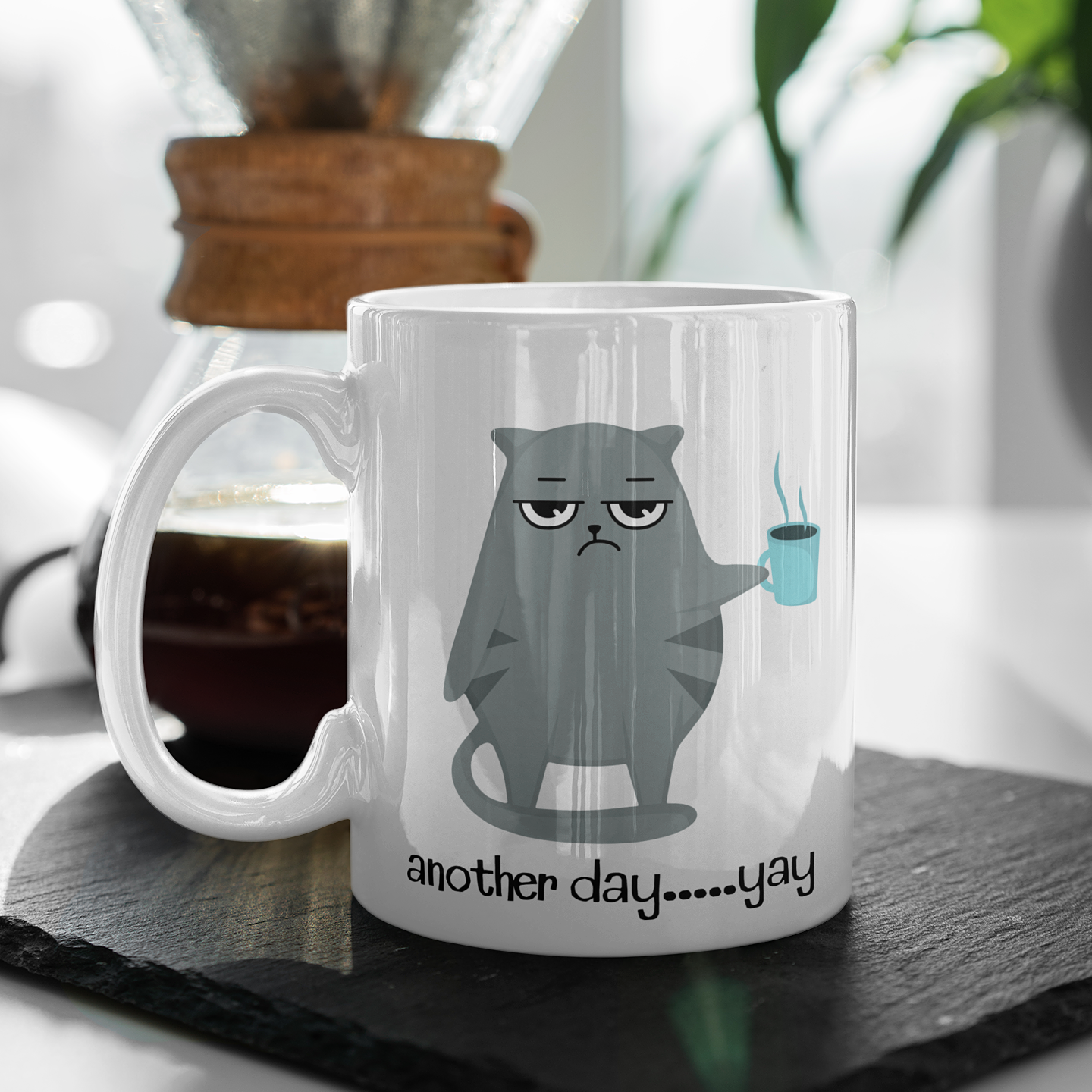 "another day…yay" - White Glossy Mug (3 sizes)