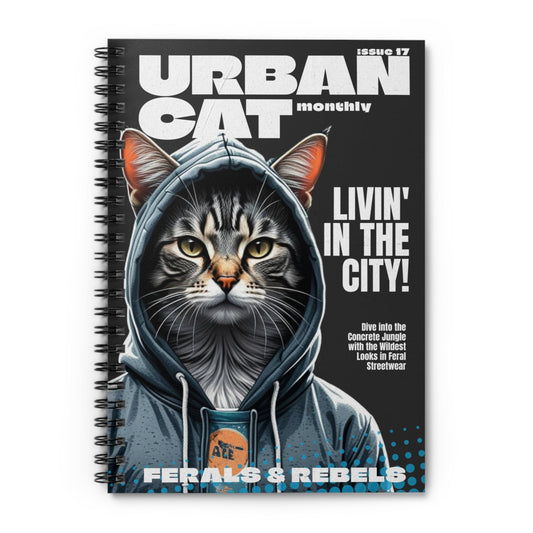 “Urban Cat” - Lined Spiral Notebook