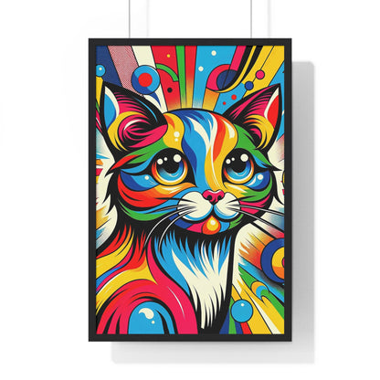 “Feline Psychedelia" - Framed Poster (3 Sizes)