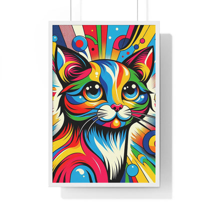 “Feline Psychedelia" - Framed Poster (3 Sizes)