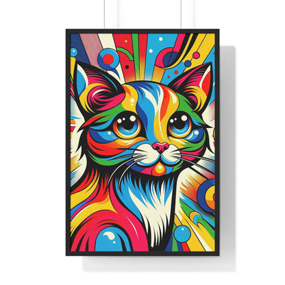 “Feline Psychedelia" - Framed Poster (3 Sizes)