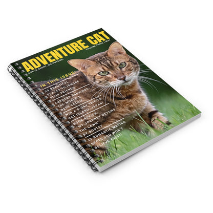 “Adventure Cat” - Lined Spiral Notebook