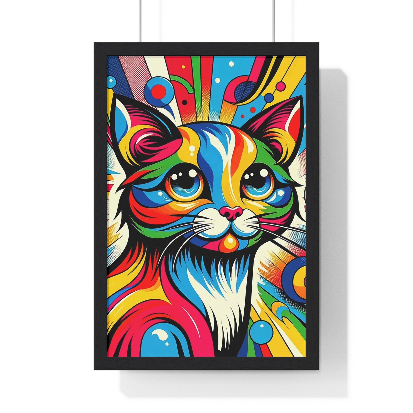 “Feline Psychedelia" - Framed Poster (3 Sizes)