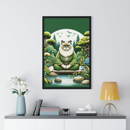 “Guru Kitty" - Framed Poster (3 Sizes)