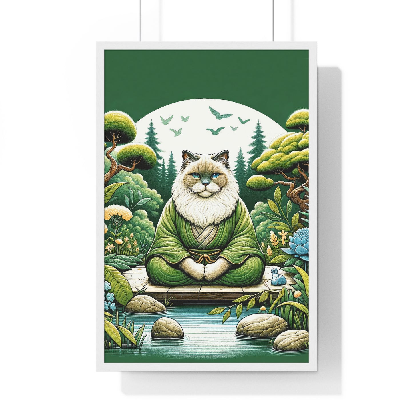 “Guru Kitty" - Framed Poster (3 Sizes)