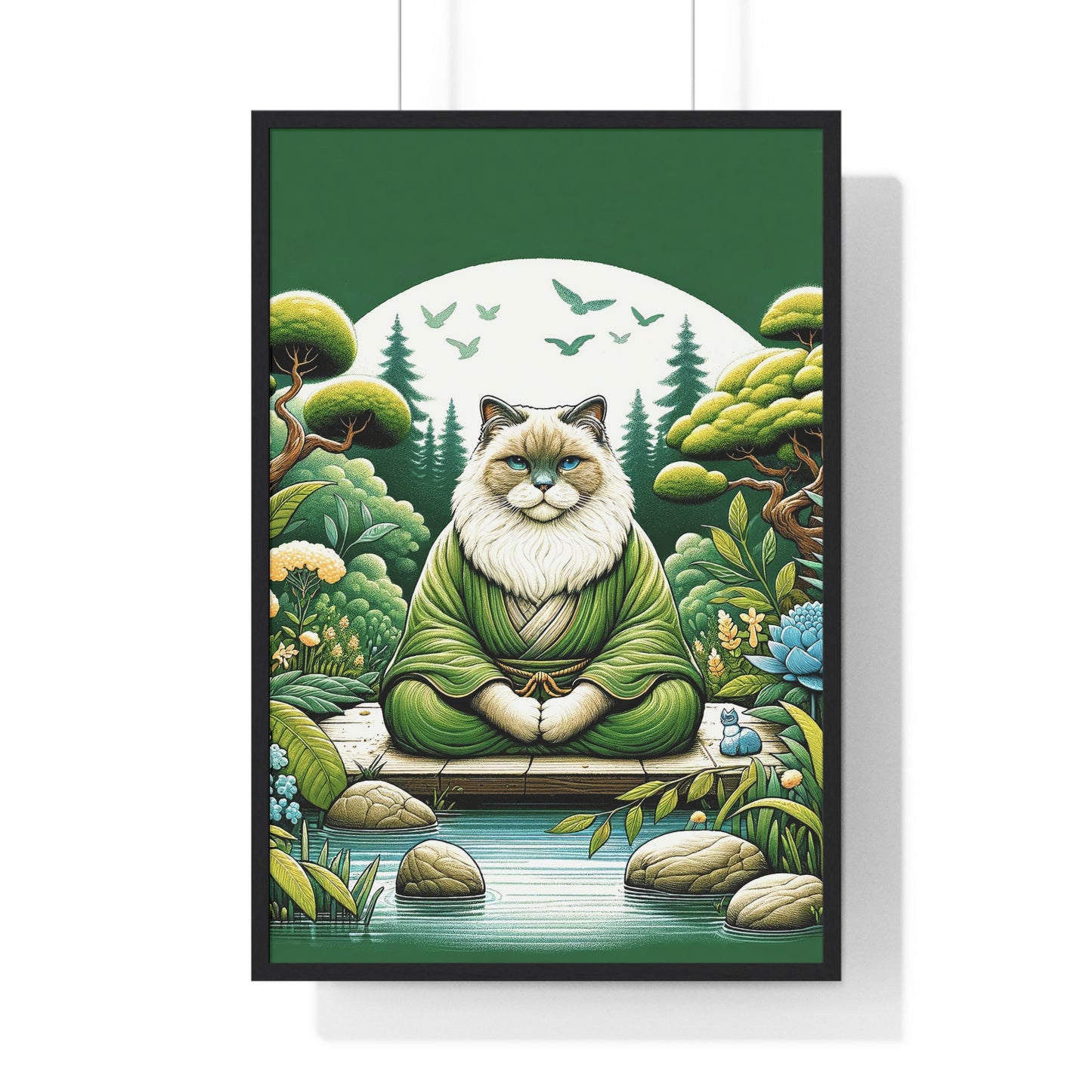 “Guru Kitty" - Framed Poster (3 Sizes)