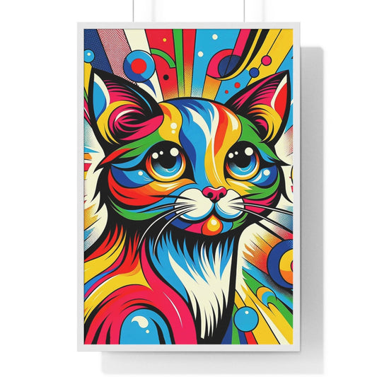 “Feline Psychedelia" - Framed Poster (3 Sizes)