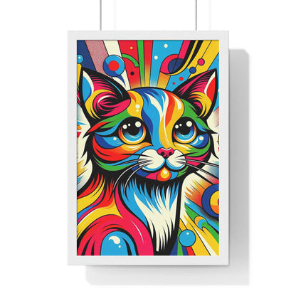 “Feline Psychedelia" - Framed Poster (3 Sizes)