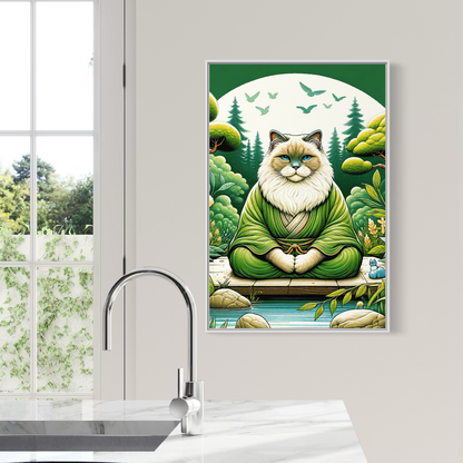 “Guru Kitty" - Framed Poster (3 Sizes)