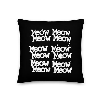 "Meow Meow" - Luxury Throw Pillow (2 sizes)