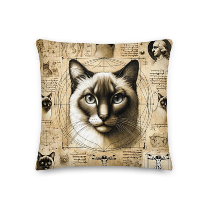 "Cat Study" - Throw Pillow (2 sizes)