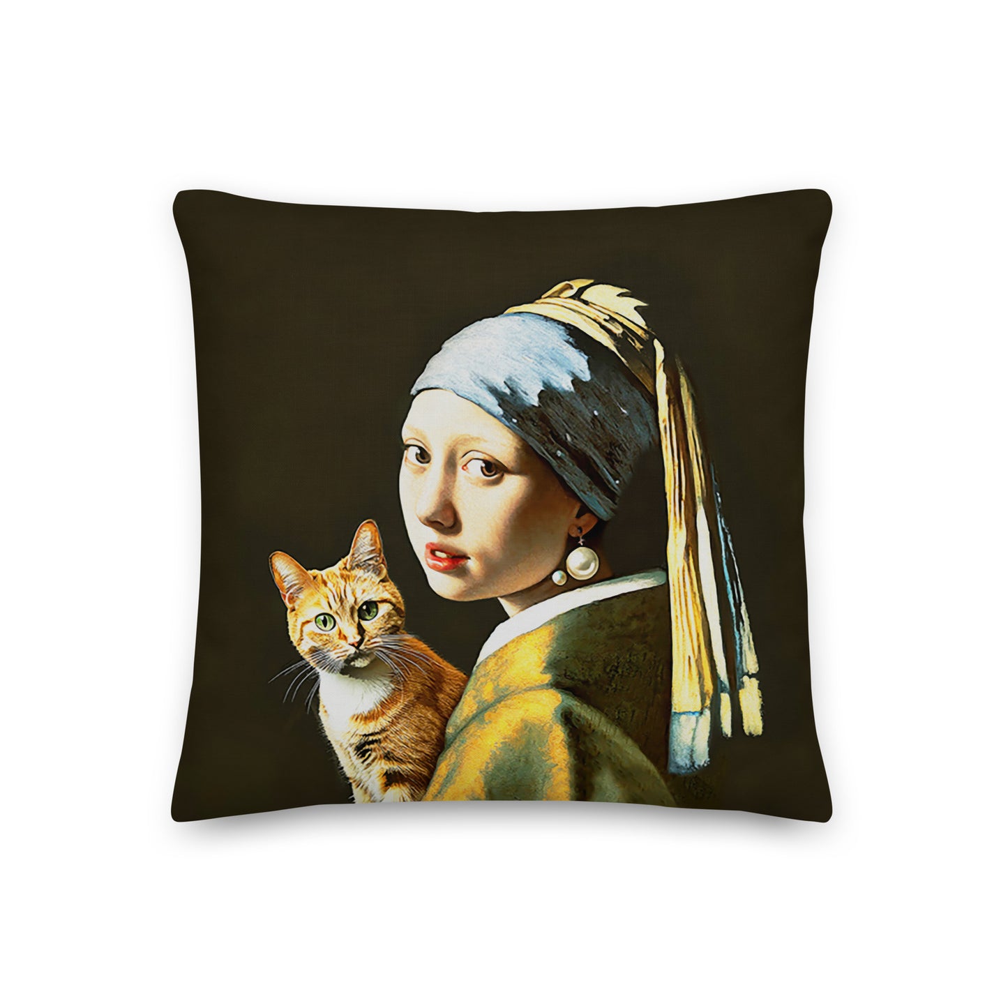 “Masterpiece: Cat Update” - Luxury Throw Pillow (2 sizes)