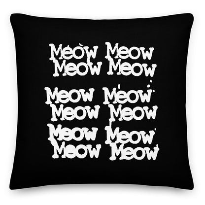 "Meow Meow" - Luxury Throw Pillow (2 sizes)