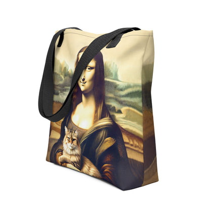 “Mona Lisa + Cat” - Tote Bag