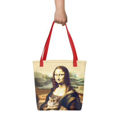 “Mona Lisa + Cat” - Tote Bag