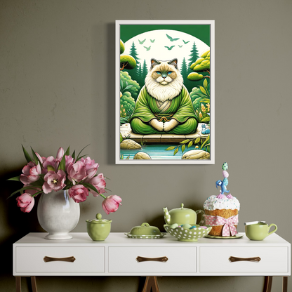 “Guru Kitty" - Framed Poster (3 Sizes)