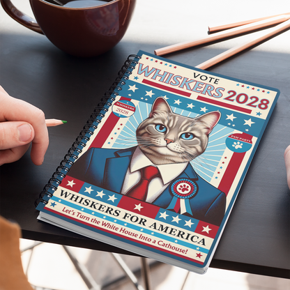 WHISKERS FOR PRESIDENT - Blank Journal/Notebook