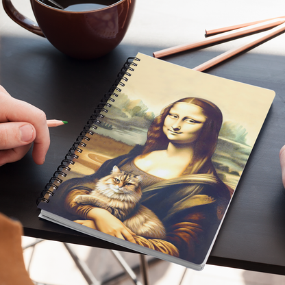 MONA LISA (+ CAT) - Blank Journal/Notebook