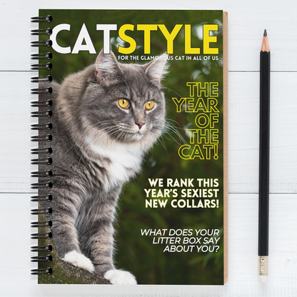 "Cat Style" - Lined Spiral Notebook