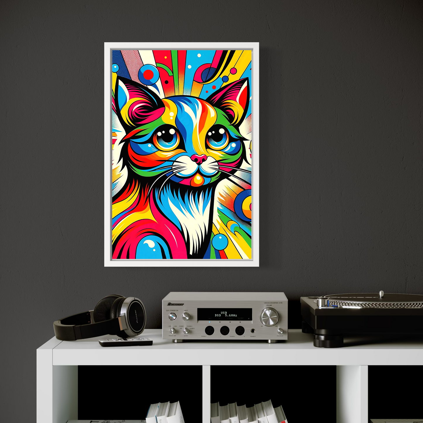 “Feline Psychedelia" - Framed Poster (3 Sizes)