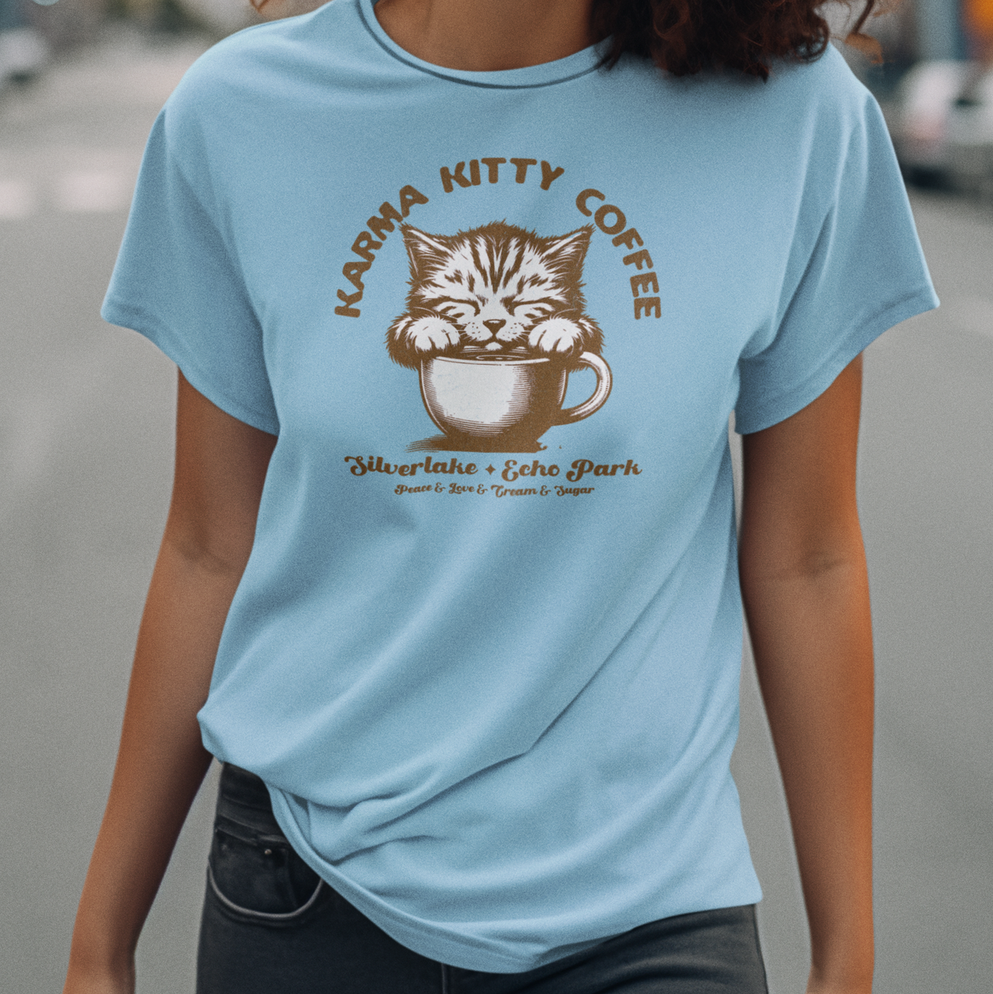 "Karma Kitty Coffee" - Ultra-Soft Tee