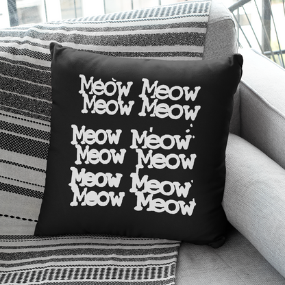 "Meow Meow" - Luxury Throw Pillow (2 sizes)